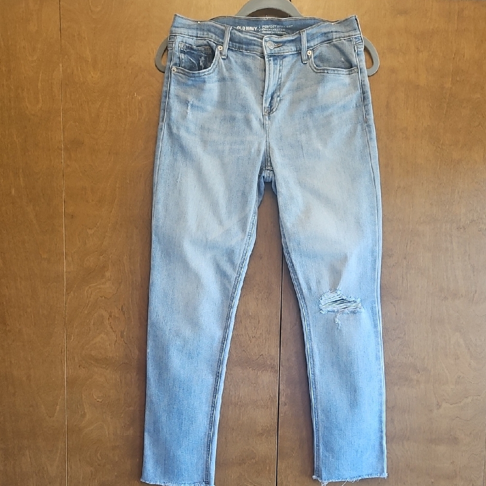 Old Navy Perfect Straight Light Blue Denim Jeans